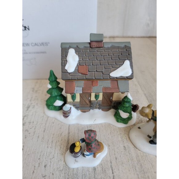 Dept 56 58395 tending the new calves village accessory xmas - Picture 3 of 9
